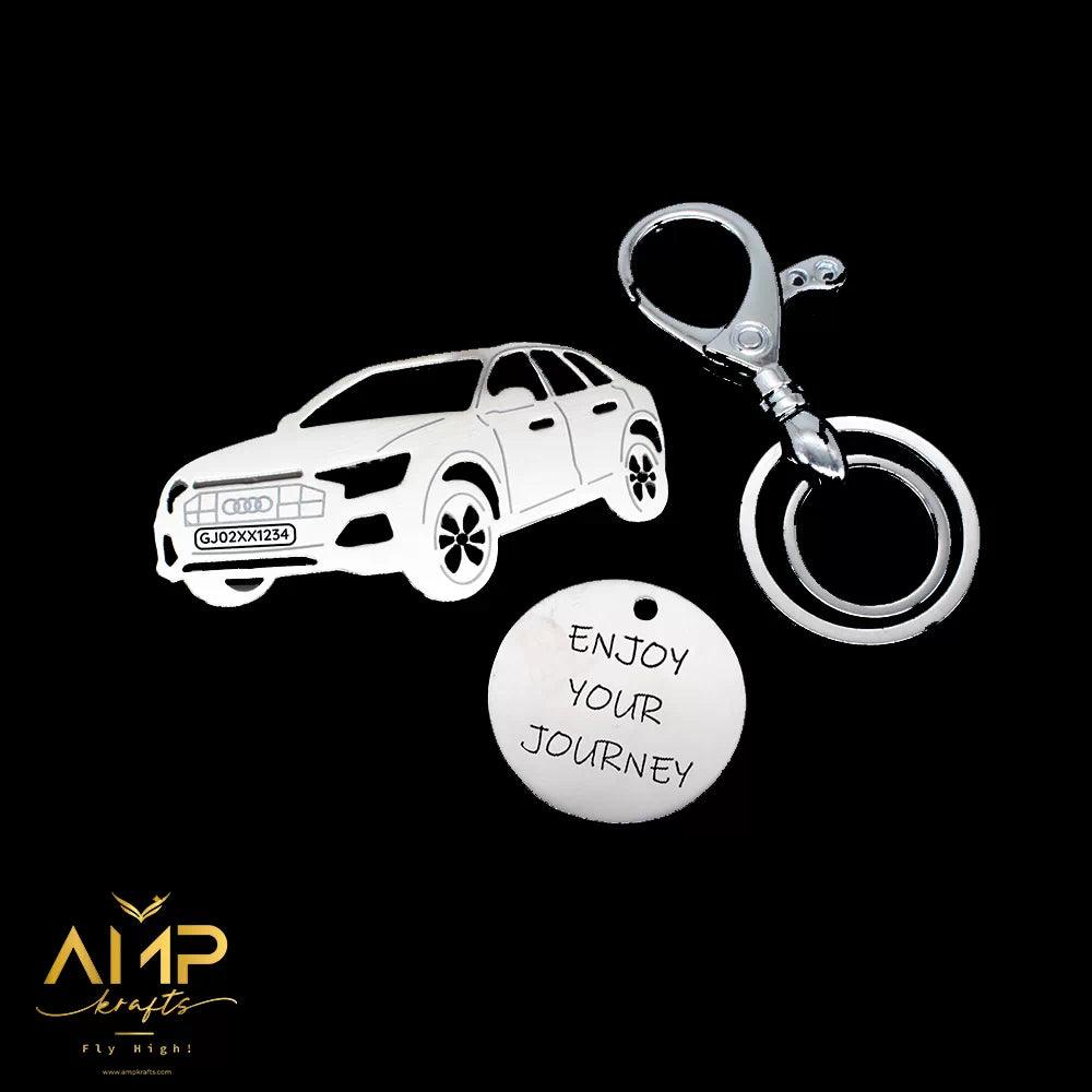 Audi Q8 metal keychain for everyday use