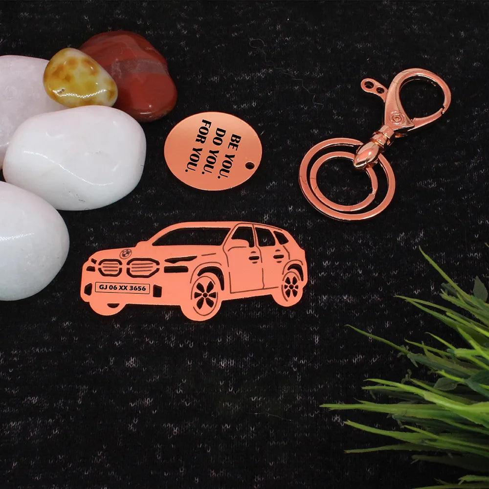 Premium BMW XM key accessory with modern metal finish
