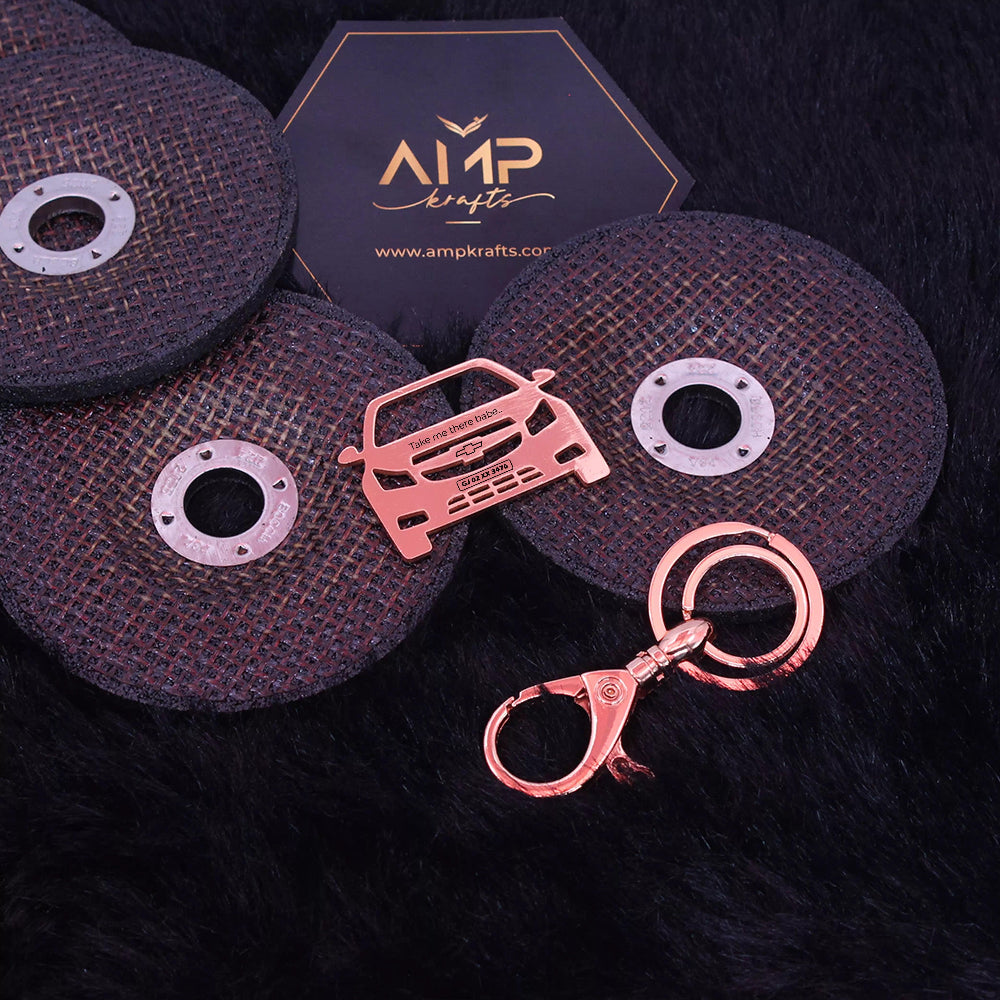 Personalized Chevrolet Cruze keychain with custom name engraving