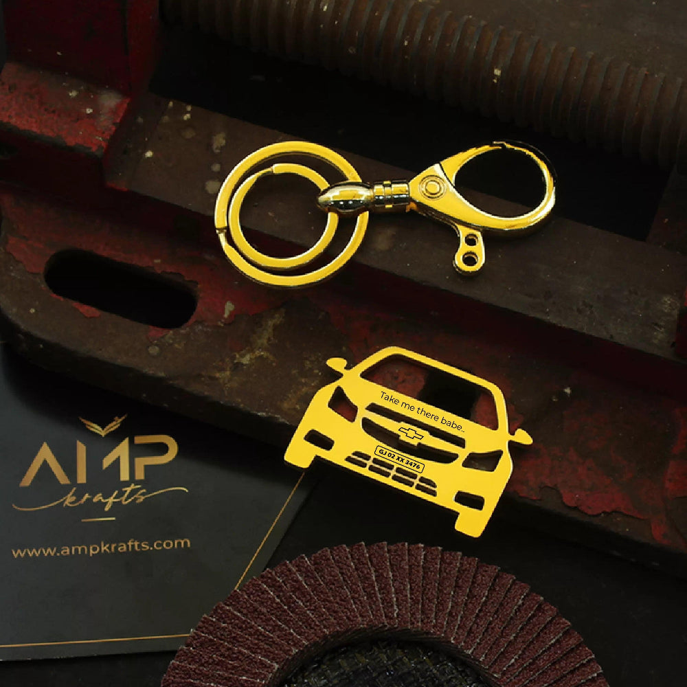 Premium metal keychain designed for Chevrolet Cruze owners