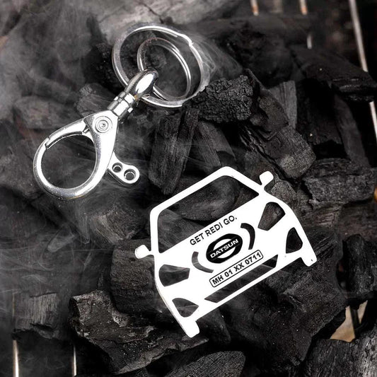 Datsun Go personalized keychain, handy accessory for everyday driving