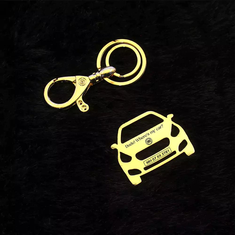 Fiat Punto Evo metal key holder, keepsake that carries emotion