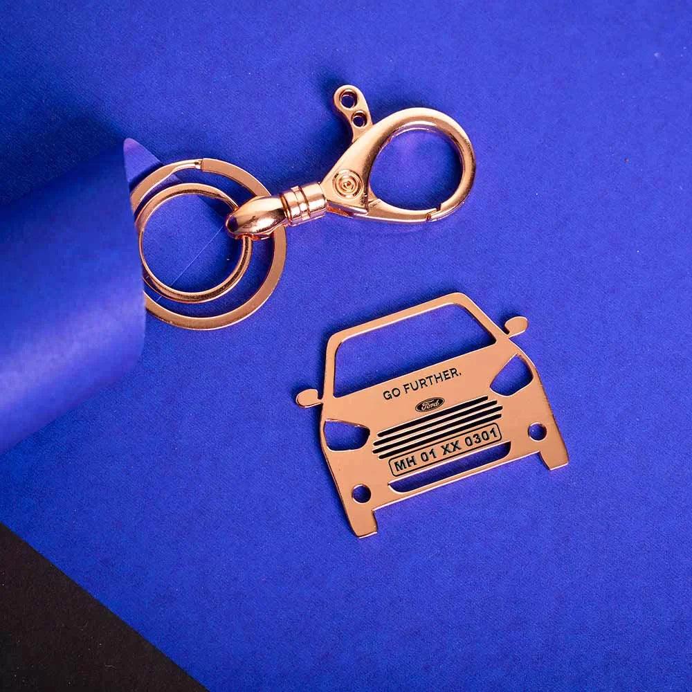 Personalized Ford Aspire Keychain 