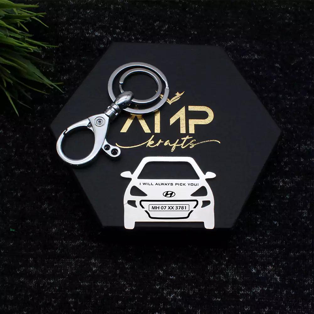 Personalized Hyundai Santro (New) Keychain