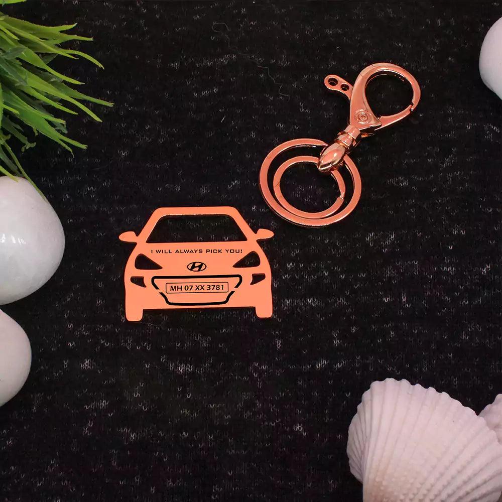 Personalized Hyundai Santro (New) Keychain