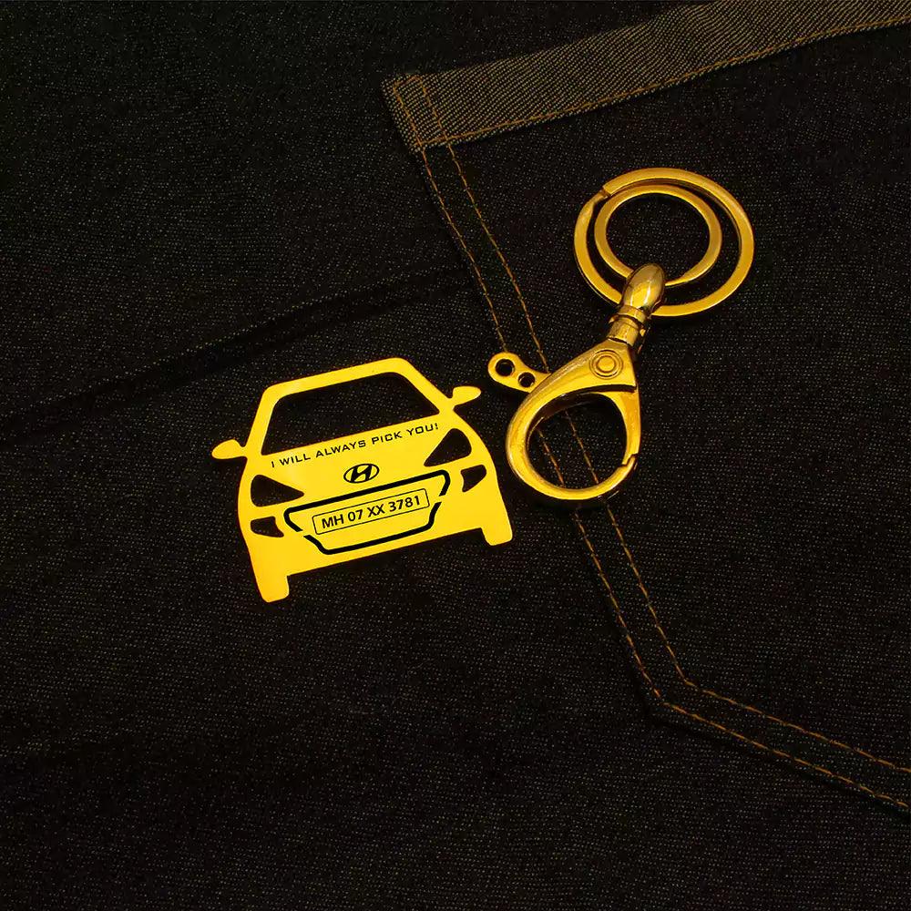 Personalized Hyundai Santro (New) Keychain