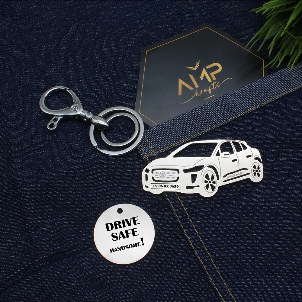 Jaguar Personalized Car Keychain Ampkrafts