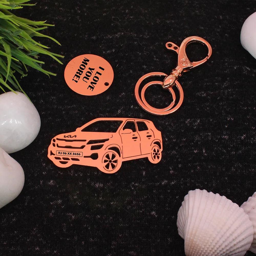 Kia Seltos CAR Keychain personalized silver keychains gift for mens , tranding gift , new personalized gift idea 2024