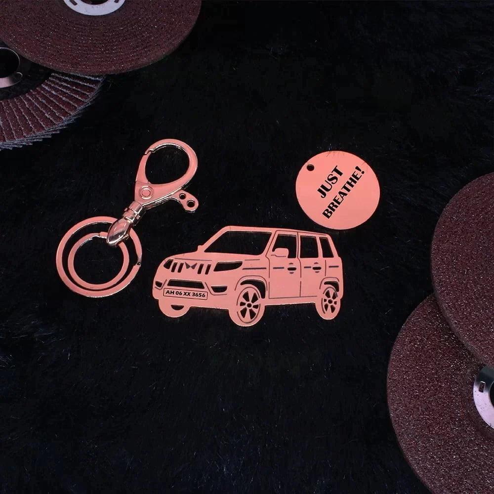 Personalised Car keychain | Mahindra Bolero Neo Keychain