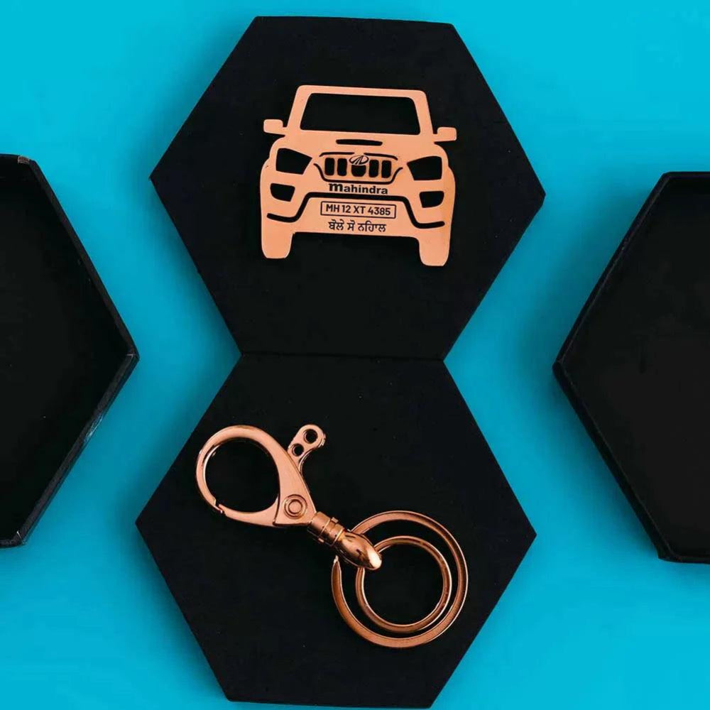 Premium Mahindra Scorpio S11 keychain with strong metal finish