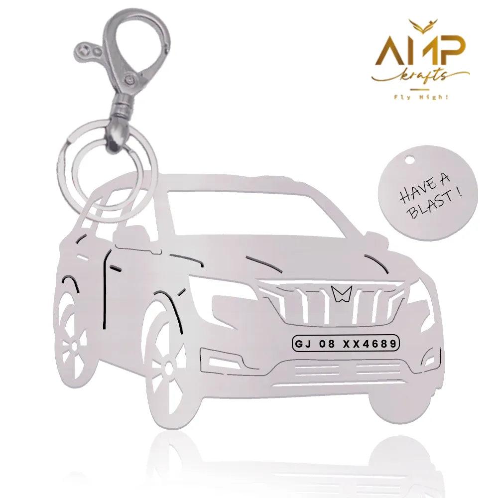 Personalised Car Keychain | Mahindra XUV 700 Personalised Car Keychain |name and numberplate keychain. XUV700