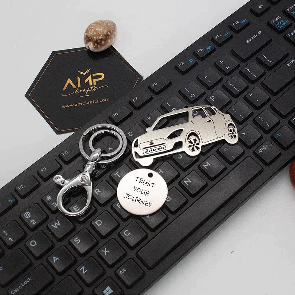  Personalized Name & Number Plate keychain | Maruti Suzuki Swift Keychain