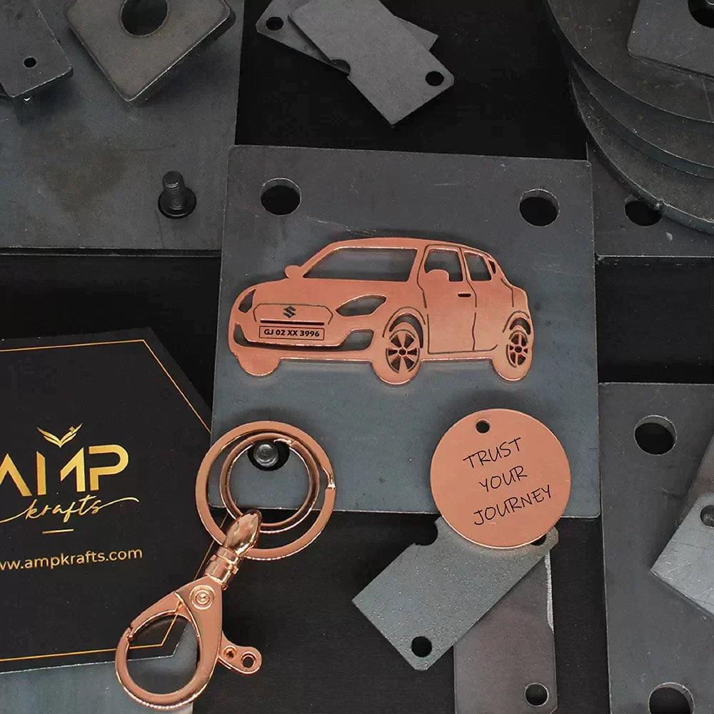  Personalized Name & Number Plate keychain | Maruti Suzuki Swift Keychain