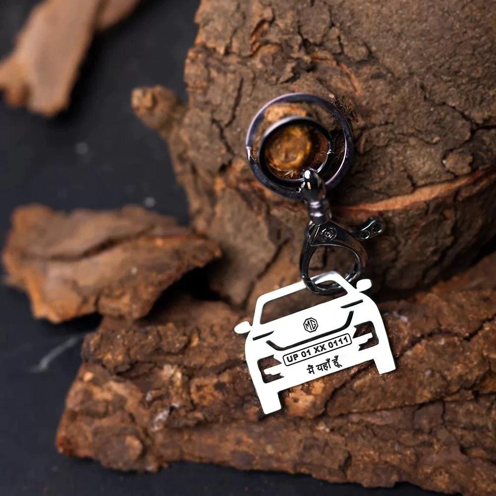 MG Hector personalized keychain, sturdy accessory for daily driving