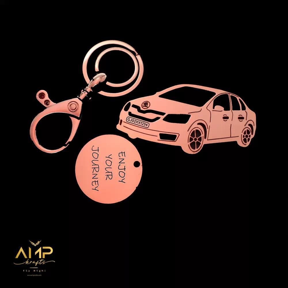 Personalised car keychain | Skoda Rapid (2021) Keychain