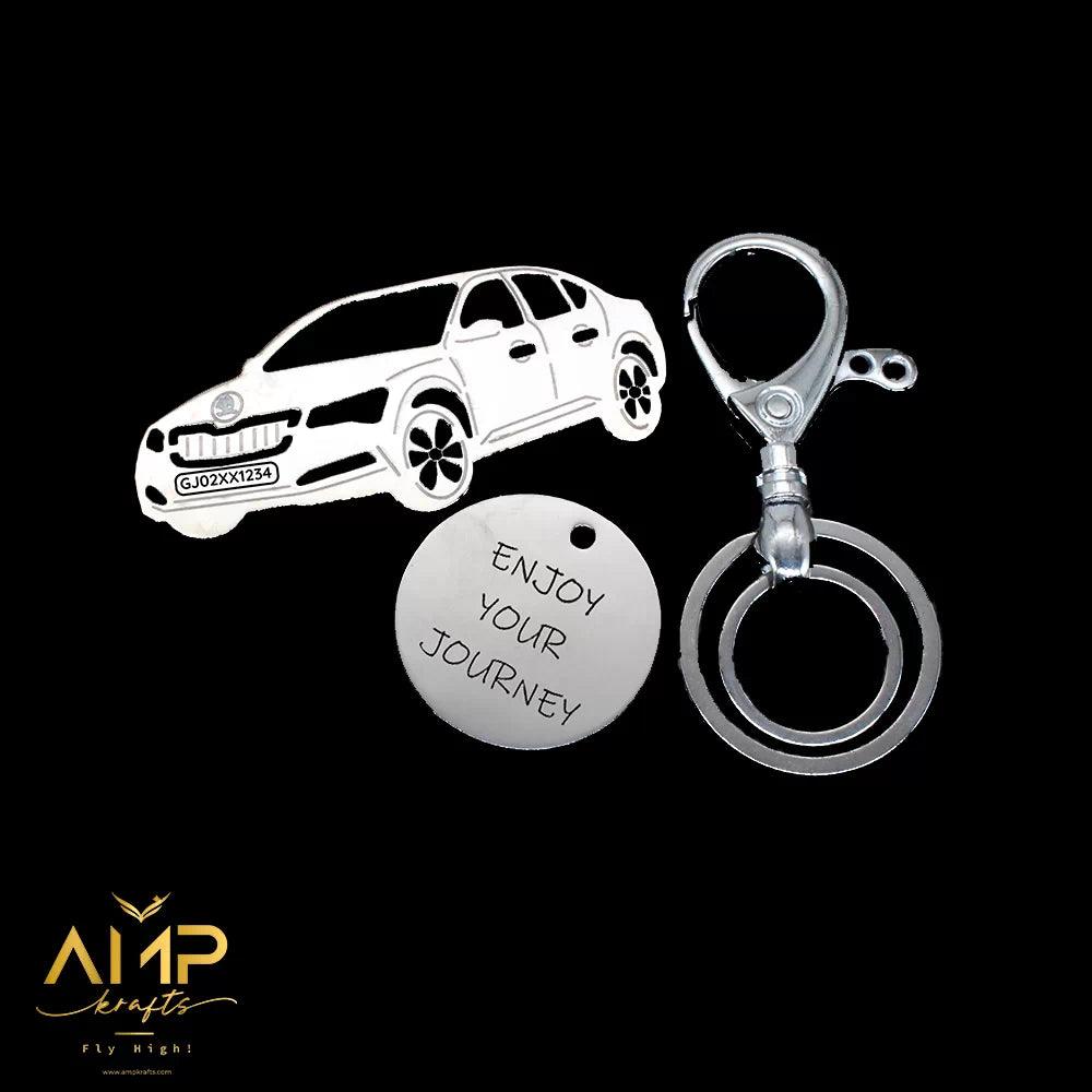 Personalized keychain for skodasuperb Keychain , Name and number plate keychain , latest keychain , personalised gift