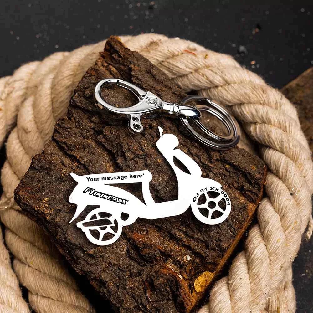 Name engraved scooter key accessory for Suzuki Access