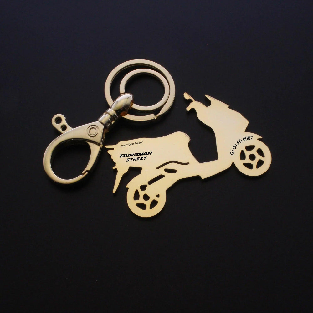 Custom Street Keychains Personalized Suzuki Burgman Street Keychain | Custom Scooter Gift ...