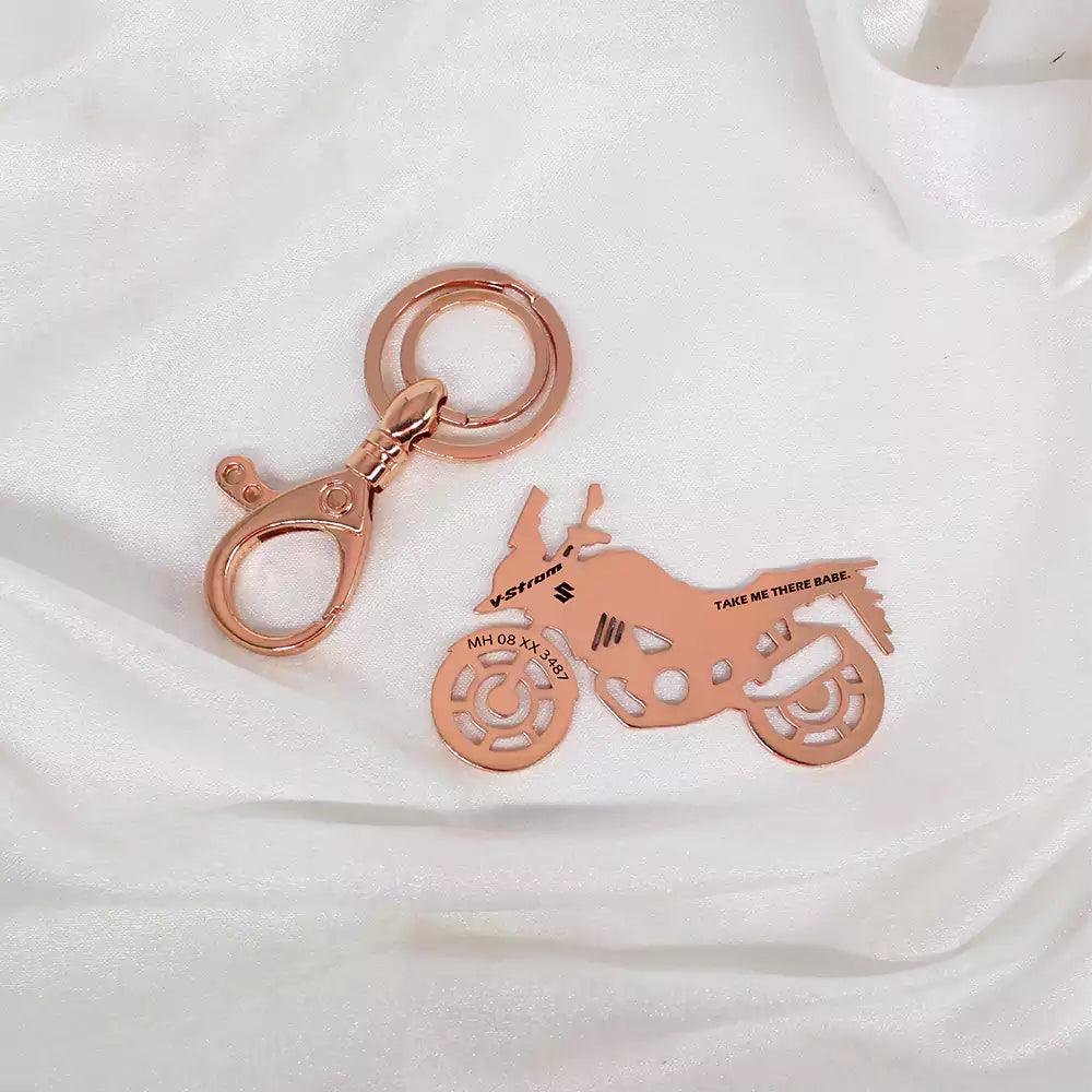 Suzuki V-Strom (2020) Keychain Rose-Gold1