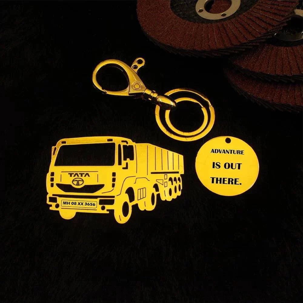 Personalized keychain for  Tata 4018 Truck Siew view Keychain