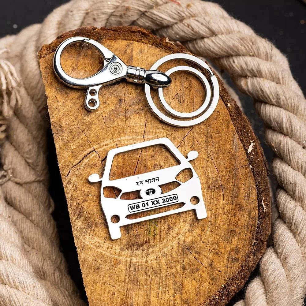Personalized Tata Tiago keychain gift for husband, custom engraved accessory
