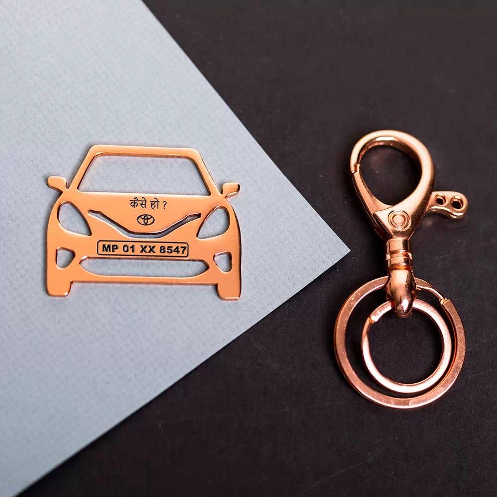 Personalized keychain for Toyota Glanza Keychain