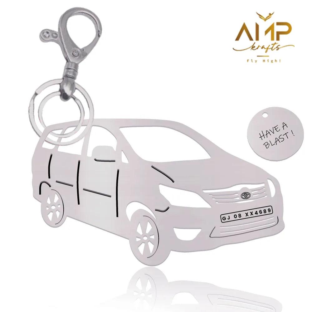 Personalized keychain for Toyota Innova Keychain , Name & Number plate keychain , gift for boyfriend