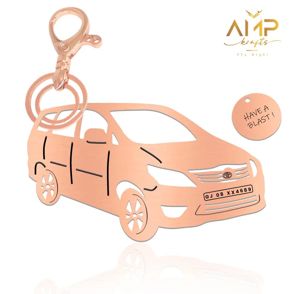 Personalized keychain for Toyota Innova Keychain , Name & Number plate keychain , gift for boyfriend