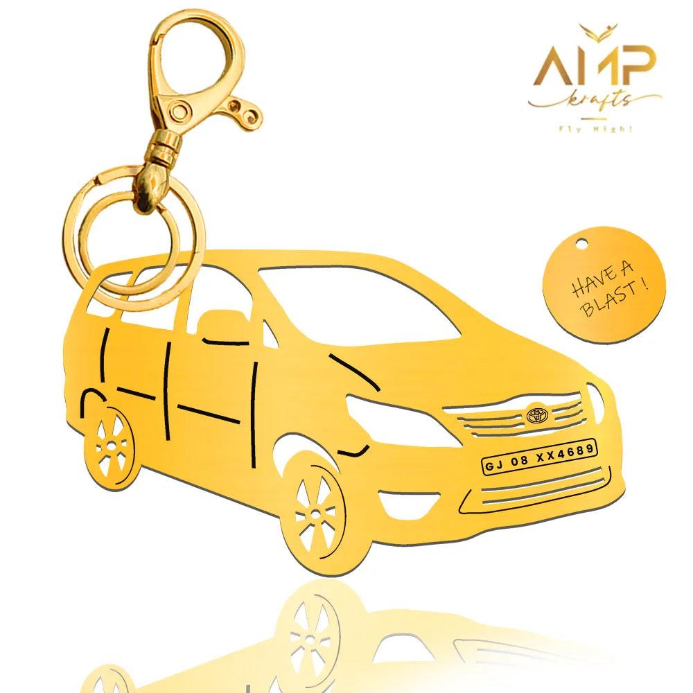 Personalized keychain for Toyota Innova Keychain , Name & Number plate keychain , gift for boyfriend