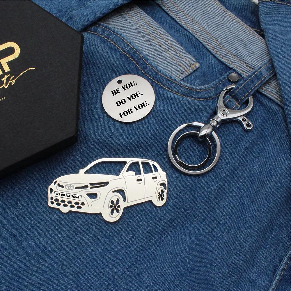 Personalized keychain for Toyota Urban Cruiser Hyryder Keychain