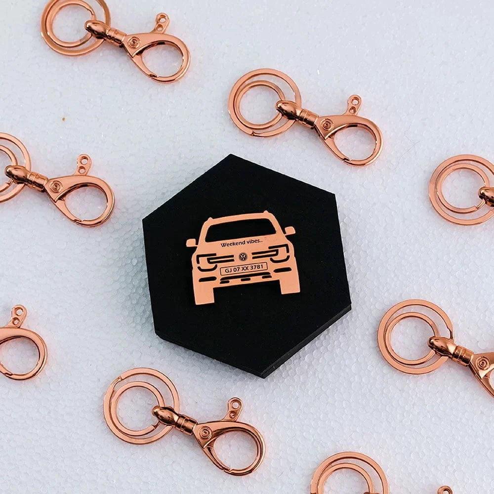 Volkswagen Taigun Keychain - Ampkrafts,Personalised car keychain | Volkswagen Taigun Keychain