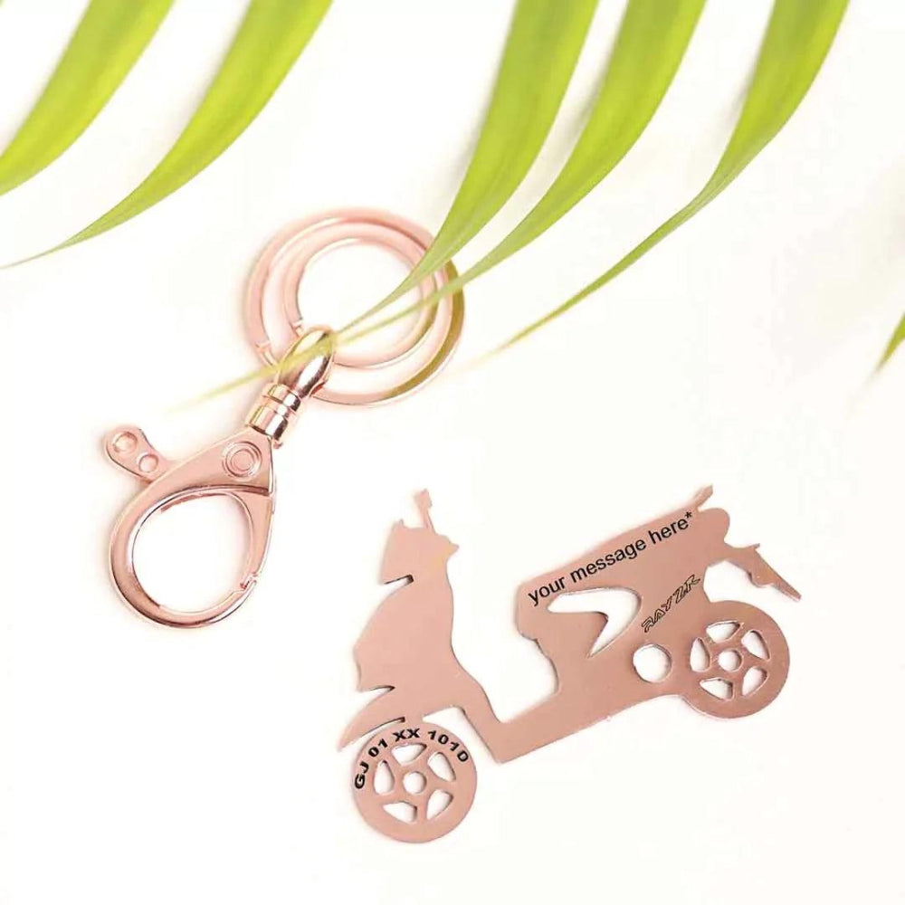 Premium metal keychain designed for Yamaha Ray ZR riders