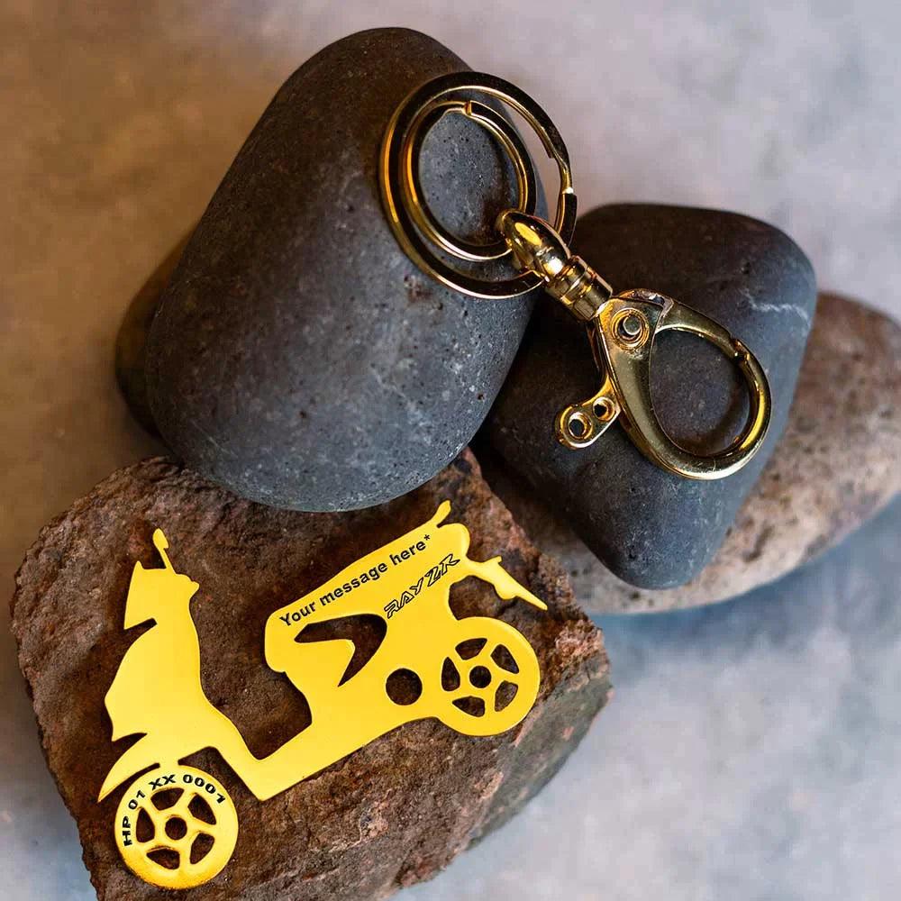 Personalized keychain for Yamaha Ray ZR scooter lovers